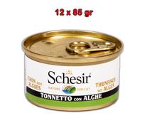 Schesir Tonnetto con Alghe in Jelly 85 gr 12 confezioni Cibo Umido Gatti Gelatin