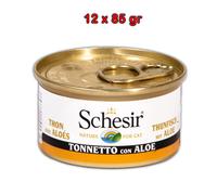 Schesir Tonnetto con Aloe in Jelly 85 gr 12 confezioni Cibo Umido Gatti Gelatina