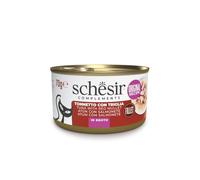 Schesir, Tonnetto con Tonnetto e Triglia in Brodo, Alimento Umido Complementare per Gatti, in Lattina, 100% filetti naturali, 12 x 70g