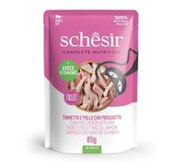 SCHESIR BUSTA ADULT TONNO, POLLO & PROSCIUTTO 85 GR.