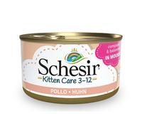 Schesir umido per gatti Kitten Care Mousse lattina 85 gr - Pollo - Confezione da 6 pezzi - 1° ORDINE? scegli lo sconto BZR5 / BZR20 + 200 punti fedeltà