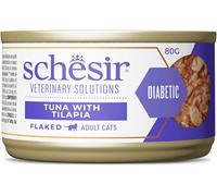 SCHESIR Veterinary Solutions Diabetic Cat Flaked Lattina 80G TONNO CON TILAPIA