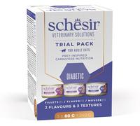 SCHESIR Veterinary Solutions Diabetic Cat Lattina Multipack 3x80G POLLO E TONNO CON TILAPIA