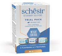 SCHESIR Veterinary Solutions Weight Control Cat Lattina Multipack 3x80G POLLO CON TILAPIA E TONNO CON MERLUZZO