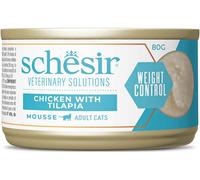 SCHESIR Veterinary Solutions Weight Control Cat Mousse Lattina 80G POLLO CON TILAPIA
