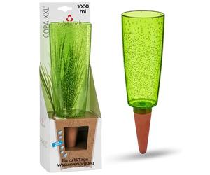 Scheurich 58869 Copa XXL Dispenser d'Acqua in plastica con Cono di Argilla, Verde, Altezza 32 cm, 1,0 Vol., 13 x 13 x 37 cm