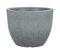 Scheurich Barceo 40 - Vaso rotondo per piante, colore: Grigio Stony Grey, realizzato con plastica riciclata, per esterni
