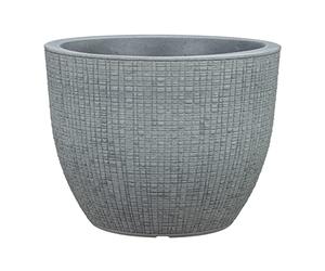 Scheurich Barceo 40 - Vaso rotondo per piante, colore: Grigio Stony Grey, realizzato con plastica riciclata, per esterni