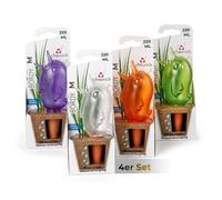 Scheurich Bördy L - Set di 4 dosatori di acqua per irrigazione, per vasi, altezza 20 cm, contenuto 220 ml