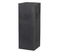 Scheurich C-Cube Alto, rinforzo in plastica, Stony Black, 26 cm di lunghezza, 26 cm di larghezza, 70 cm di altezza, 9 l vol.