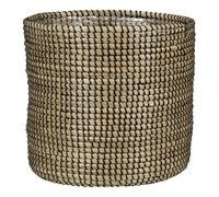 Scheurich - Cesto portavasi in vimini e crine marina, Nero, 24 cm