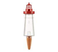 Scheurich Lighthouse - Dispenser di acqua M, 1 x rosso, capacità 210 ml, sfera di irrigazione piccola con base di argilla, erogatore di acqua per piante e fiori in terracotta