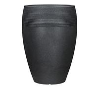 Scheurich Lineo Vaso alto in plastica, granito nero, diametro 47 cm, altezza 65 cm, volume 26 l.