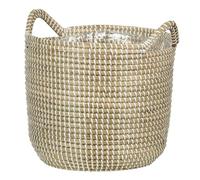 Scheurich Seegras 26 - Vaso da vimini con manici in erba marina, diametro 26 cm, altezza 23,5 cm, 13,1 l Vol.