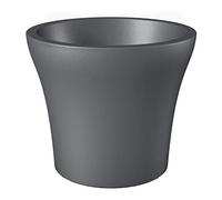 Scheurich - Vaso per Piante No1 Style High, Metallic Grey, Ø 40 cm, Höhe 34 cm