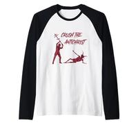 Schiaccia l'Anticristo - Guerriero cattolico Ortodosso Maglia con Maniche Raglan