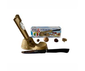 Schiaccia Noci, Taglia castagne, Taglia pillole ZAC E SCRACK 4 funzioni da tavolo, super resistente dimensioni 18.7x7,6xh 6.2 cm marrone