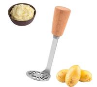 Schiaccia Patate Manuale, Professionale Schiaccia Patate con Manico Ergonomico, Schiacciapatate in metallo, Purea Manuale In Acciaio Inox Con Manico In Legno Antiscivolo per Alimenti