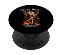 Schiaccia Satana San Michele Romani Versi Biblici Arcangelo Angelo PopSockets PopGrip Adesivo