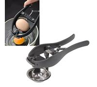 Schiaccia-uova in acciaio inox, separatore per tuorlo d', strumento professionale portatile automatico per rompere le uova, separatore rapido in acciaio inox per la