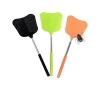 Schiacciamosche telescopico, scacciamosche retrattile, per fresatura manuale, set di 3, resistente scacciamosche manuale, portatile, con manico espandibile, per esterni/aule