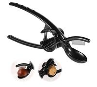 Schiaccianoci, 2 in 1 Pinza per Castagne Lega di Alluminio Taglia Castagne Multifunzionale Strumento per Aprire le Castagne Sguscia Noci Pecan Schiaccianoci per Tutte le Noci (Nero)