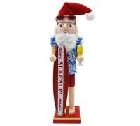 Schiaccianoci Babbo Natale in legno dipinto a mano 15 pollici per decorazione ta