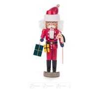 Schiaccianoci Babbo Natale Rosso, Con Steckenpferd E Regali 5,5cmx14,5cmx5cm