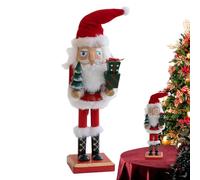 Schiaccianoci Babbo Natale - Schiaccianoci In Legno Babbo Natale 27 Cm | Decorazione Stagionale Centrotavola Per Party Scuola Ufficio Casa Vetrina Studio Entrata