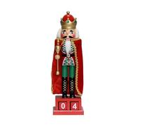 Schiaccianoci Calendario Decorazione da Scrivania Natale Avvento Schiaccianoci Ornamento Legno Re Soldato Casa Decorazioni di Natale Avvento