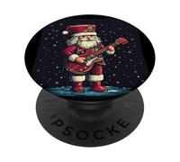 Schiaccianoci Chitarrista Portando la Roccia Vacanza PopSockets PopGrip Adesivo