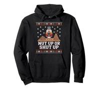 Schiaccianoci Classico Nut Up or Shut Up Funny Brutto Natale Felpa con Cappuccio