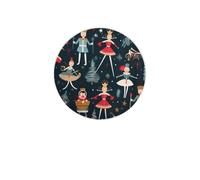 Schiaccianoci da donna Balletto Natale Danza Sottobicchieri assorbenti per bevande Sottobicchiere rotondo in diatomea Sottobicchieri riutilizzabili da 4 pollici Set 4 pezzi