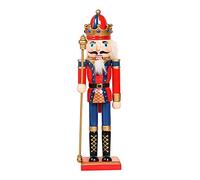 Schiaccianoci Decorazioni Natalizie, 30cm/11,8" Schiaccianoci Soldato Schiaccianoci in Legno Re Soldato Figura Decor per Camino Domestico Albero di Natale Decorazione per Feste (Stampella)