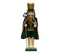 Schiaccianoci di Natale: figure in legno massiccio, set di decorazioni festive | Ornamento soldato intagliato a mano alto con colori vivaci, schiaccianoci decorativi per feste festive scaffale