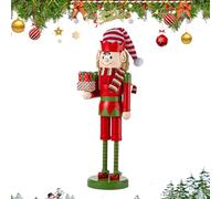 Schiaccianoci di Natale, statuette decorative per la casa, 38 cm, ornamento in legno per adulti, giovani, bambini, festival, feste, tavolo da pranzo, cucina, camino, sala giochi