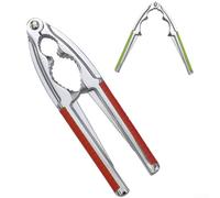 Schiaccianoci efficiente per noci pecan, mandorle, nocciole, pinoli e castagne, progettato con una presa comoda e robusto corpo in lega di zinco (rosso)