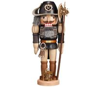 Schiaccianoci Guardiano Notturno Naturale Altezza 37,5 CM Nuovo Figura IN Legno