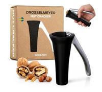 Drosselmeyer Schiaccianoci di Design - Efficace su noci di tutte le dimensioni con il minimo sforzo - Schiaccianoci resistente - Molto forte e robusto - Progettato e prodotto in Svezia (Nero)