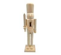 Schiaccianoci Incompiuto - Statuetta da tavolo schiaccianoci in legno portatile | Kit di pittura creativa Schiaccianoci di Natale in legno naturale, decorazione artigianale per regali di Natale