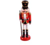 Ciao- Schiaccianoci Natale Soldatino con baionetta (24cm) in legno e tessuto, rosso/nero