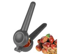 Schiaccianoci pelapatate, apriscatole in acciaio inox clip di castagno - strumento portatile per aprinoci - strumento da cucina per schiacciare castagno, noci, alme