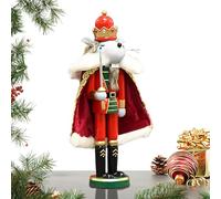 Schiaccianoci Re Dei Ratti - Statuetta In Legno Da 30 Cm | Decorazioni Per Le Feste | Una Figura Tradizionale Del Sovrano Dei Topi, Come Oggetto Da Collezione Per Tavolo, Scaffale E Scrivania