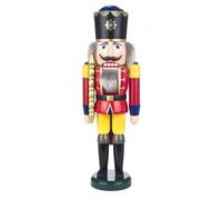 Schiaccianoci Re Rosso-Giallo Bxhxt = 13x39x9,5 CM Nuovo Figura IN Legno