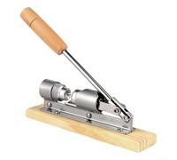 Schiaccianoci regolabile resistente | apri noci pecan manuale con base in legno per nocciole mandorle noci del Brasile | Strumento da cucina in acciaio per una facile rottura del guscio