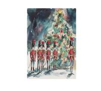 Schiaccianoci Soldati Albero di Natale Decorativo Giardino Bandiere banner per esterno per la decorazione del giardino 28x40 su entrambi i lati