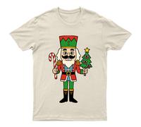 Schiaccianoci Soldier Christmas Candy Cane Tree Maglietta Uomo Donna...