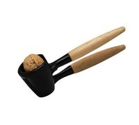 VENTEO Schiaccianoci manuale in metallo nero e manici in legno | Strumento ergonomico per frutta a guscio | Pressione padroneggiata per noci, nocciole, mandorle | Accessorio robusto adatto al servizio