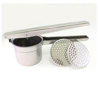 SCHIACCIAPATATE A 2 DISCHI IN ACCIAIO INOX PER PUREE E PASSATELLI SPATZLE CALDE