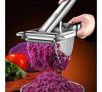 Schiacciapatate, colino in acciaio inox con pinze e cucchiaio, schiacciapatate multifunzione, per purè di patate liscio, gadget da cucina